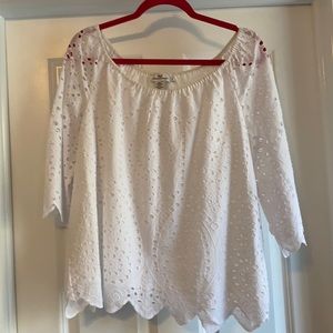 Vineyard Vines Eyelet Scalloped Top